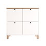 Hanah Home Nord - ND1-SW Armario para Zapatos Blanco y Roble